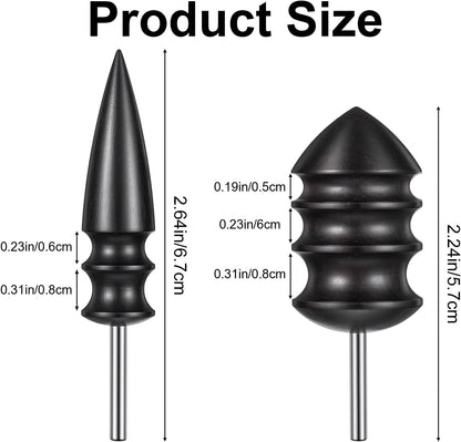 2 Stück Leder-Burnisher Kit DIY Lederhandwerk Schnitzwerkzeug-Set mit Anspitzer, Polierzubehör, Lederpolierer