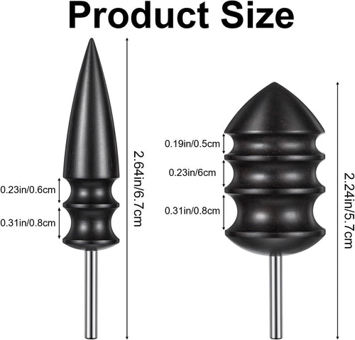 2 sztuki skórzanych burnisher Kit DIY Leathercraft Carving zestaw narzędzi ze temperówką, akcesoria do polerowania, polerka do skóry