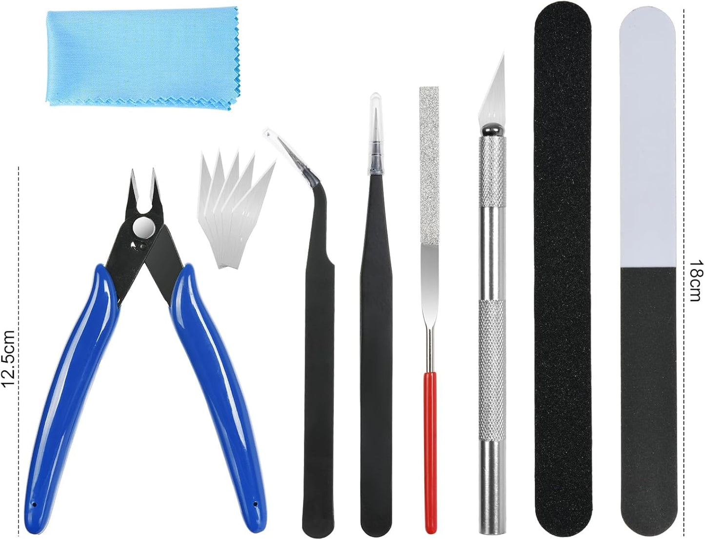 Modell-Grundlagenwerkzeug-Set, 14-teilig, Gundam, Modellbauwerkzeug-Set, Modell-Grundlagenwerkzeuge, Bastelwerkzeug-Set