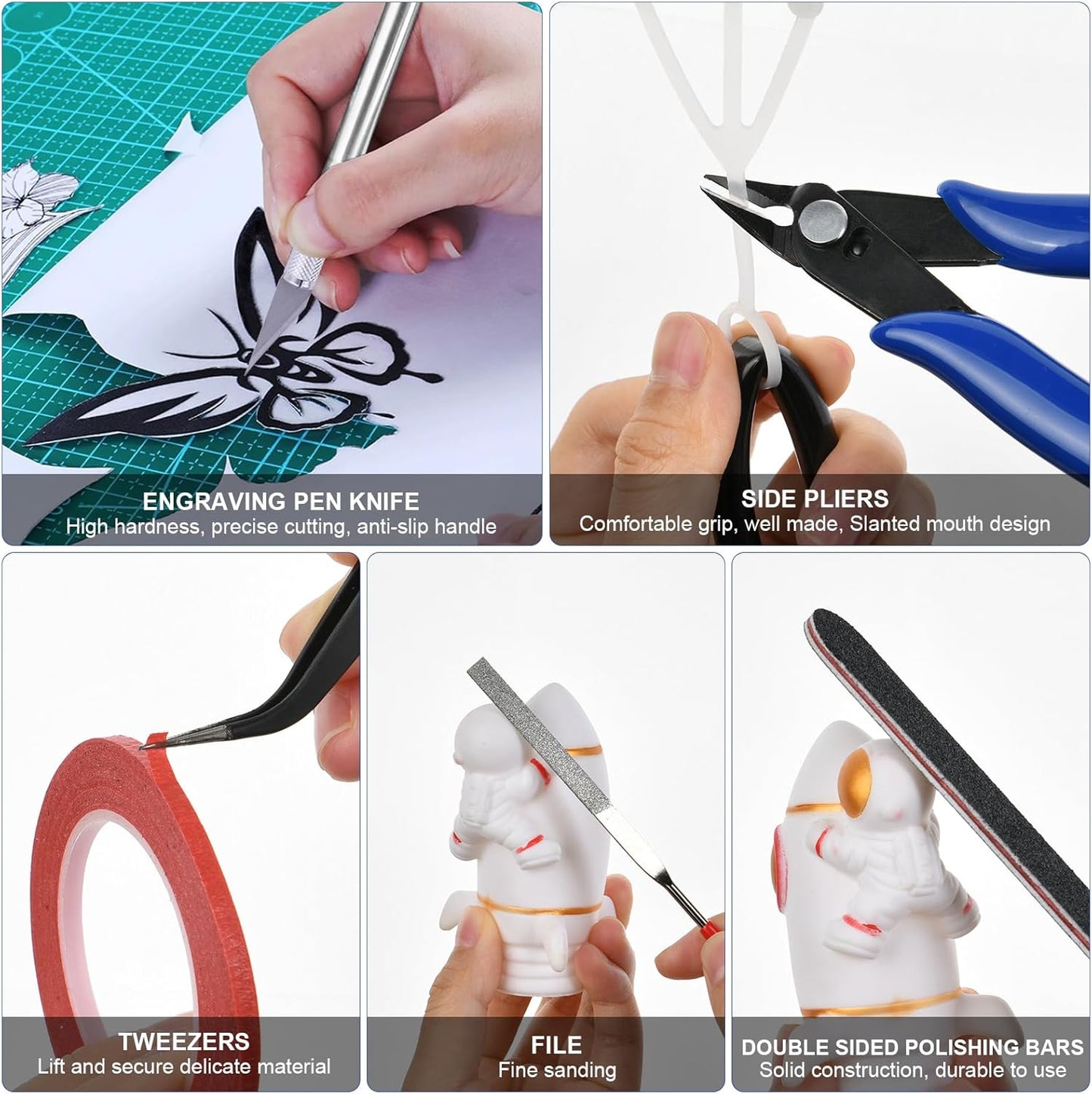 Modell-Grundlagenwerkzeug-Set, 14-teilig, Gundam, Modellbauwerkzeug-Set, Modell-Grundlagenwerkzeuge, Bastelwerkzeug-Set
