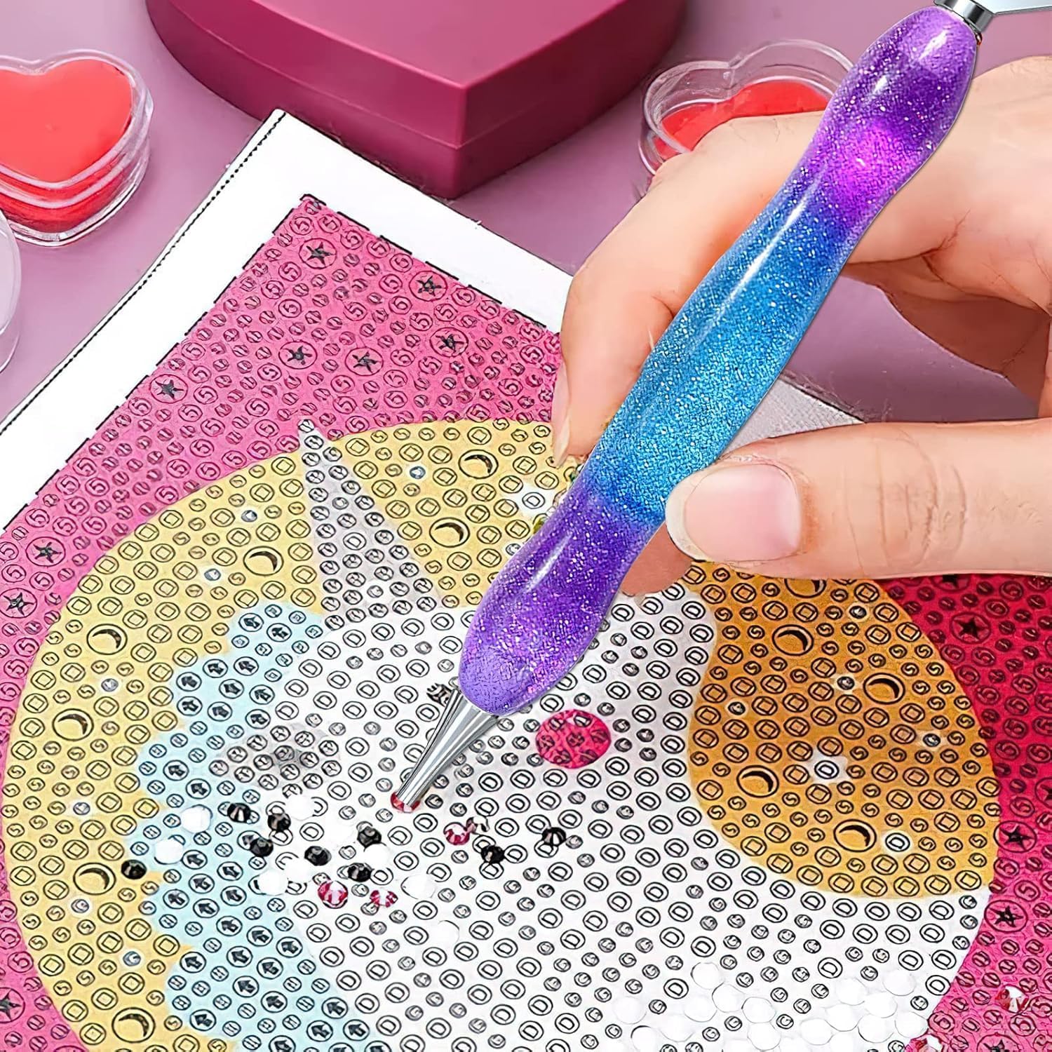 Zestaw pisaków do malowania diamentowego, akcesoria i narzędzia do 5D DIY malowania diamentami